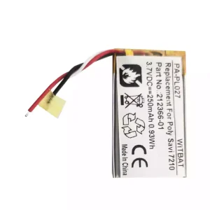 耳機 電池 適用於 Plantronics 216261-01,212366-01