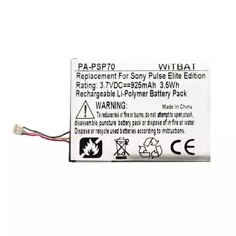 耳機 電池 適用於 Sony Pulse Elite Edition,E1000,E1002,E1004,E1008