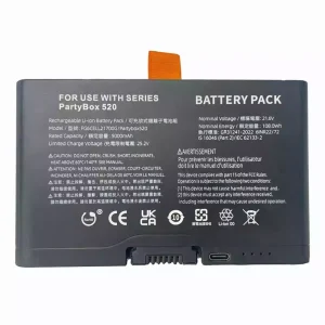 音箱 電池 適用於 JBL PartyBox 520,FG6CELL21700G