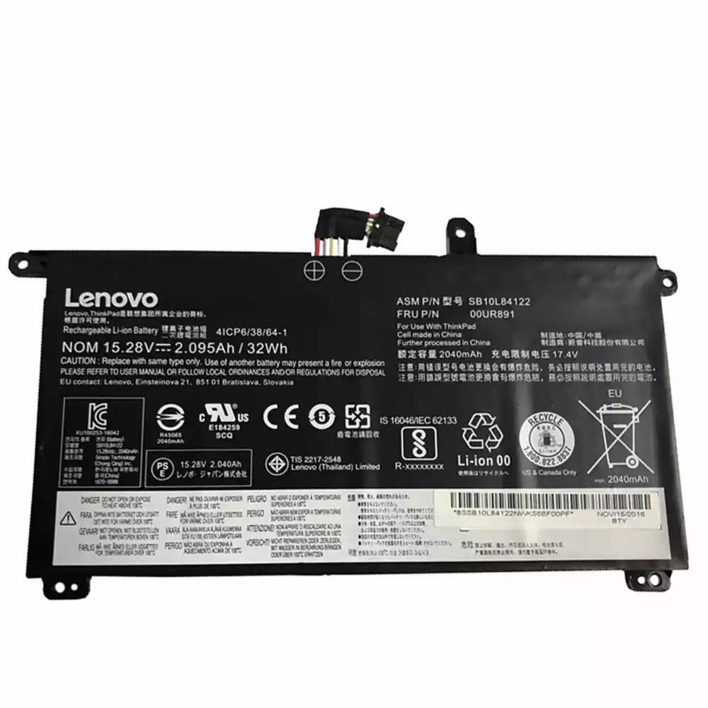 筆電 電池 適用於 [LENOVO]聯想 00UR891,00UR892