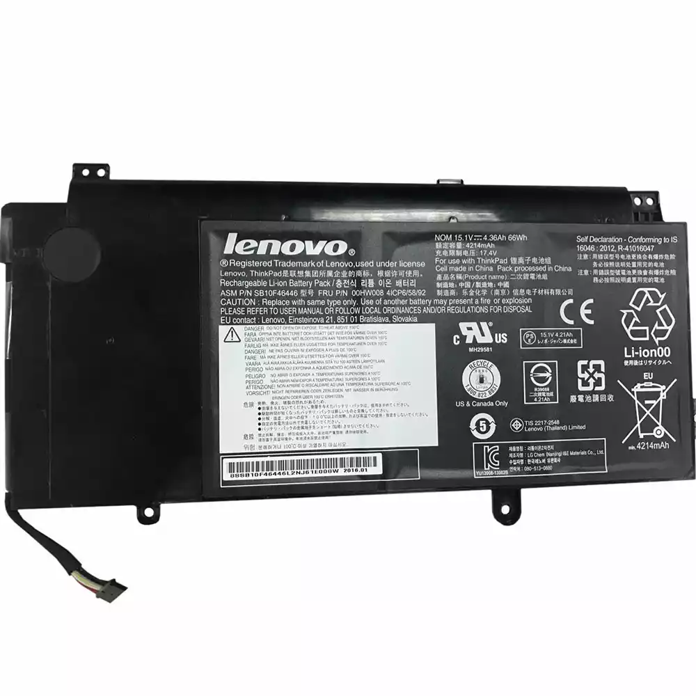 筆電 電池 適用於 [LENOVO]聯想 00HW008,SB10F46446