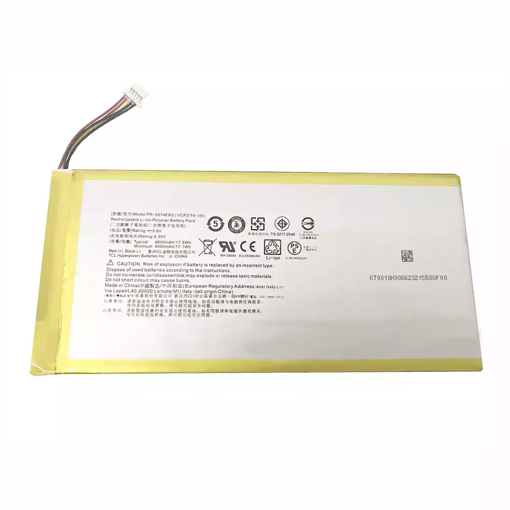 平板電腦 電池 PR-2874E9G,Acer Iconia One8 B1-850 A6001