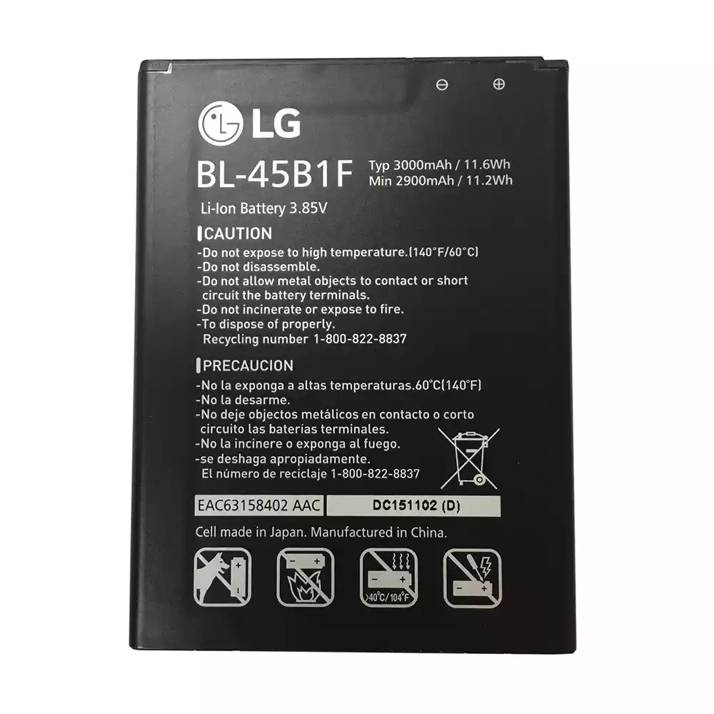 全新電池 BL-45B1F 適用於 LG V10,H900,H901,VS990,LS775,Stylo2,F600S,F600K,F600L