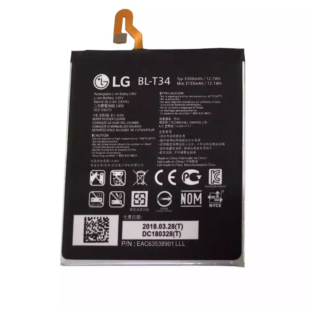 全新電池 BL-T34 適用於 LG V30,H930
