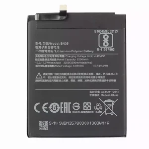 全新電池 BN35 適用於 [XIAOMI]小米 Redmi 5