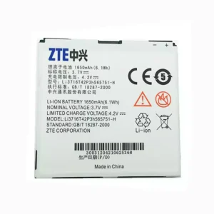 全新電池 LI3716T42P3H565751-H 適用於 ZTE V889D,N880E,N860,N855D,U885,U880E