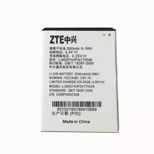 全新電池 Li3825T43P3H775549 適用於 ZTE V987,N919,V967S,N980,N919D,U935