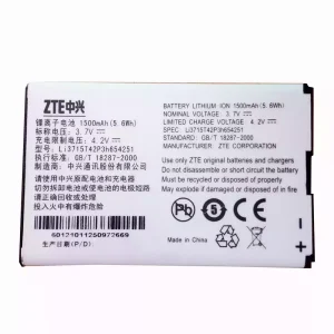 全新電池 LI3715T42P3H654251 適用於 ZTE MF65,MF62,MF61,MF60,MF30,AC33,AC30,Z320,U900,U722,U232,U960,U862,U728,U720,U700,V960,VF945,V859,V857,V790,X925,X920,X501,D810,D800