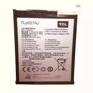 全新電池 TLP027AJ 適用於 TCL 750