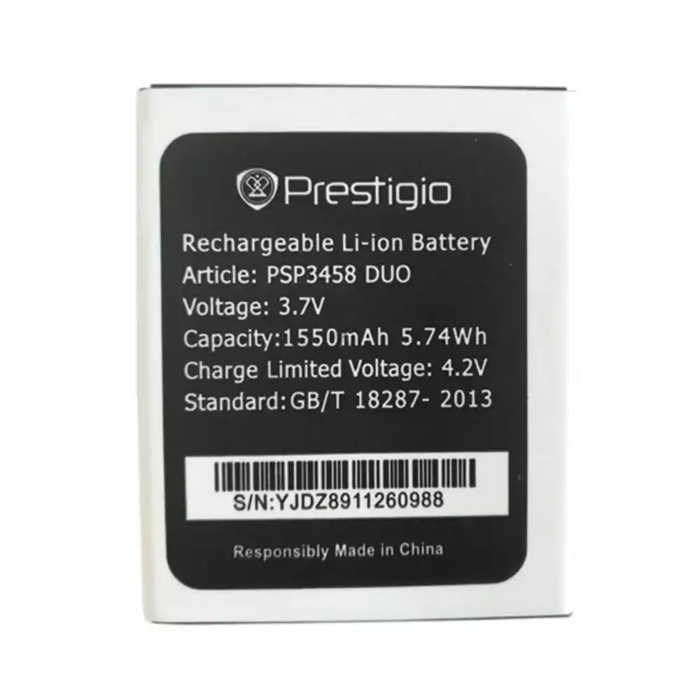 全新電池 PSP3458 DUO 適用於 Prestigio wize O3