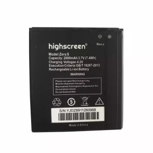 全新電池 適用於 Highscreen Zera S (Rev.s)