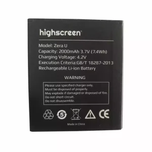 全新電池 適用於 Highscreen Zera U