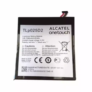 全新電池 TLP025D2 適用於 Alcatel