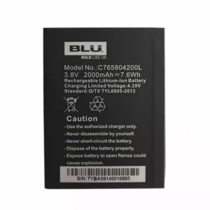 全新電池 適用於 BLU C765804200L