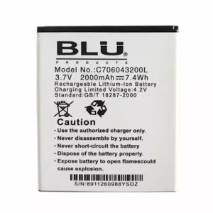 全新電池 適用於 BLU C706043200L