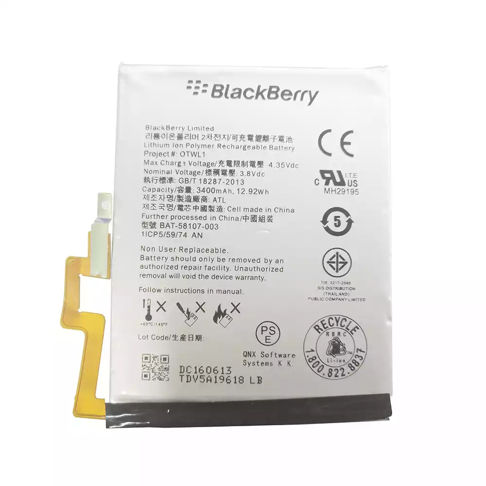全新電池 OTWL1 適用於 Blackberry Passport Q30