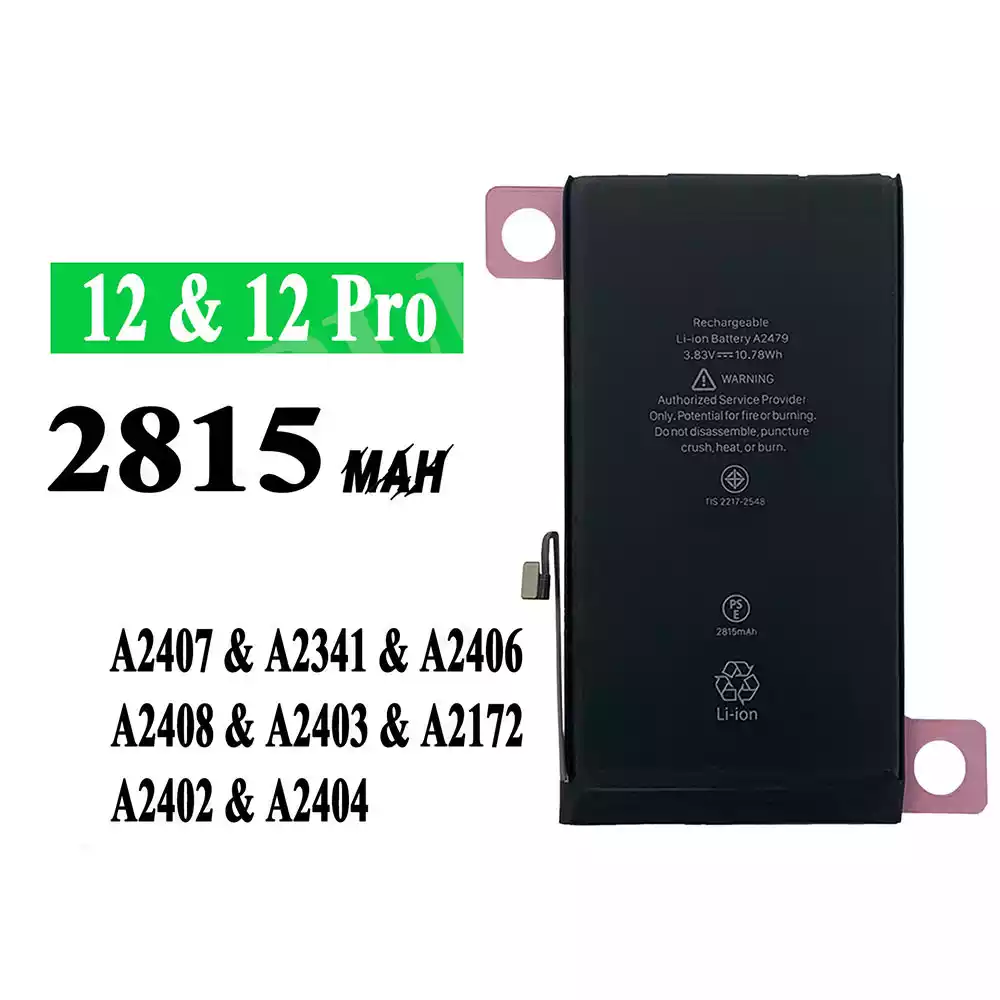 全新電池 A2479 適用於 iPhone 12,iPhone 12pro