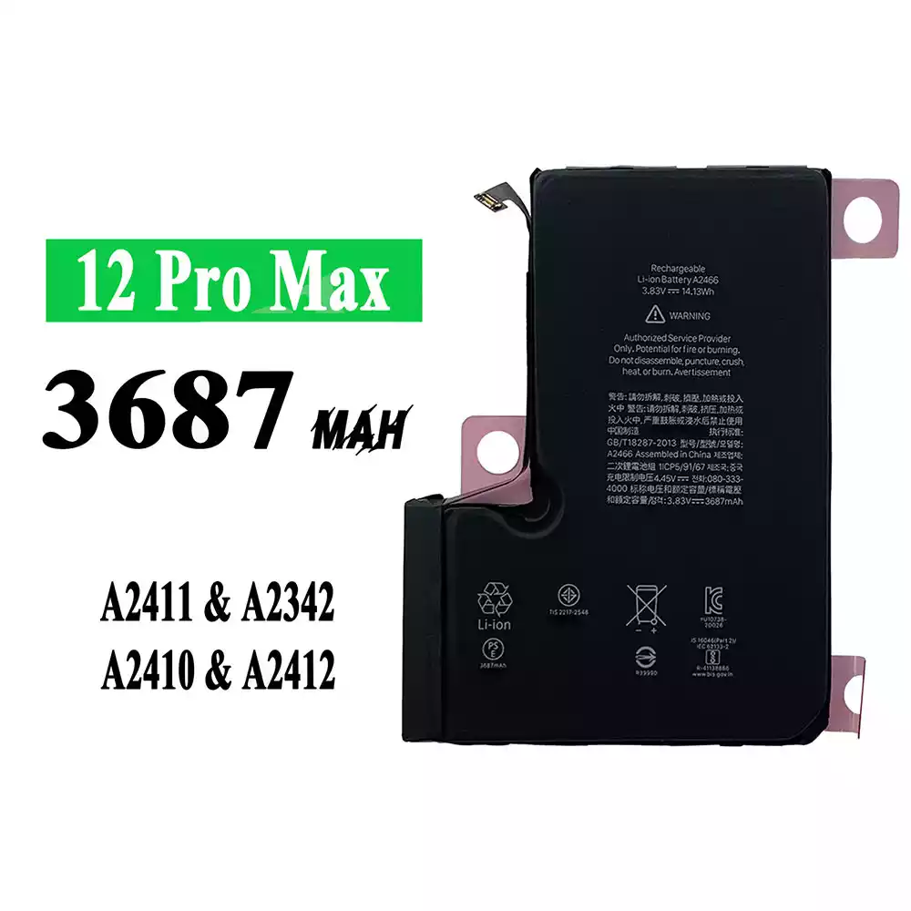 全新電池 A2466 適用於 iPhone 12 Pro Max