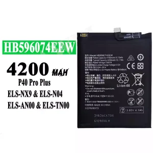 全新電池 HB596074EEW 適用於 HUAWEI P40 Pro Plus