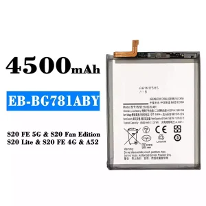 全新電池 EB-BG781ABY 適用於 Samsung Galaxy A52/S20 FE 5G/S20 Fan Edition/S20 Lite/S20 FE 4G