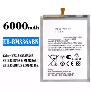 全新電池 EB-BM336ABN 適用於 Samsung Galaxy M33