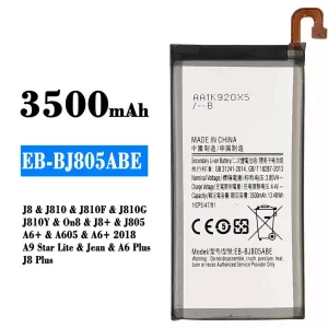 全新電池 EB-BJ805ABE 適用於 Samsung J8/J810/J810F/J810G/J810Y/On8/J8+/J805/A6+/A605/A6+ 2018/A9 Star Lite/Jean/A6 Plus/J8 Plus