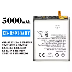 全新電池 EB-BS918ABY 適用於 Samsung GALAXY S23 Ultra