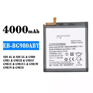 全新電池 EB-BG980ABY 適用於 Samsung S20 4G/S20 5G