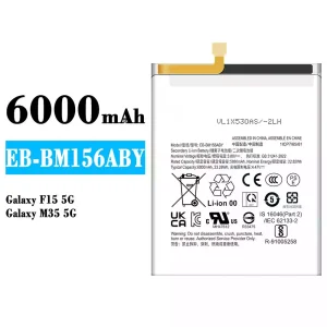 全新電池 EB-BM156ABY 適用於 Samsung Galaxy F15 5G/Galaxy M35 5G