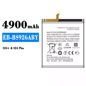 全新電池 EB-BS926ABY 適用於 Samsung S24+/S24 Plus