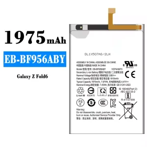 全新電池 EB-BF956ABY 適用於 Samsung Galaxy Z Fold 6