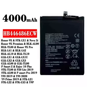 全新電池 HB446486ECW 適用於 HUAWEI Honor 9X/Honor 9X Pro
