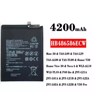 全新電池 HB486586ECW 適用於 HUAWEI Mate 30 / Honor V30 /Honor View 30 / Nova 6 / P40 lite / V30 Pro
