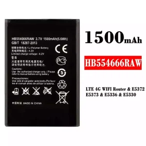 全新電池 HB554666RAW 適用於 HUAWEI LTE 4G WIFI Router / E5372 / E5373 / E5336 / E5330