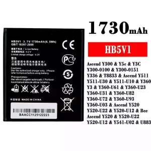 全新電池 HB5V1 適用於 HUAWEI Ascend Y300 / Ascend Y511 / Aseend Y520