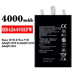 全新電池 HB426493EFW 適用於 HUAWEI Honor 50 SE / Nova 9 SE
