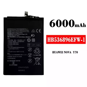 全新電池 HB536896EFW-1 適用於 HUAWEI NOVA Y70