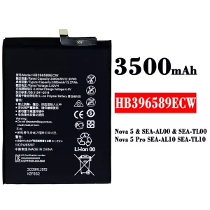 全新電池 HB396589ECW 適用於 HUAWEI Nova 5 / Nova 5 Pro