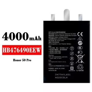 全新電池 HB476490EEW 適用於 HUAWEI Honor 50 Pro
