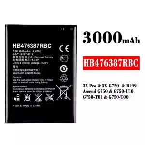 全新電池 HB476387RBC 適用於 HUAWEI 3X Pro