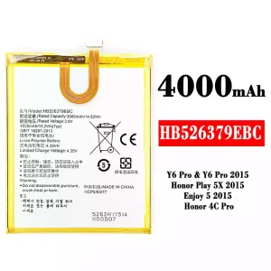 全新電池 HB526379EBC 適用於 HUAWEI Y6 Pro 2015 / Honor Play 5X 2015 / Enjoy 5 2015 / Honor 4C Pro