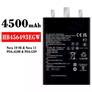 全新電池 HB456493EGW 適用於 HUAWEI Nova 10 SE/ Nova 11