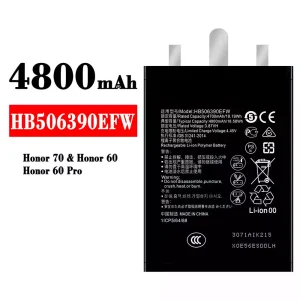 全新電池 HB506390EFW 適用於 HUAWEI Honor 70 / Honor 60 / Honor 60 Pro