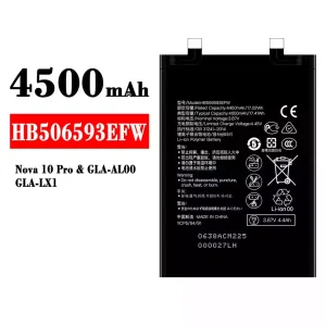 全新電池 HB506593EFW 適用於 HUAWEI Nova 10 Pro