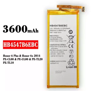 全新電池 HB4547B6EBC 適用於 HUAWEI Honor 6 Plus / Honor 6x 2014
