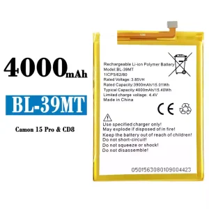 全新電池 BL-39MT 適用於 Tecno CD8 /Camon 15 Pro