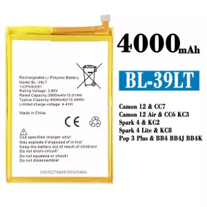 全新電池 BL-39LT 適用於 Tecno Camon 12 / Camon 12 Air / Spark 4 / Spark 4 Lite / Pop 3 Plus