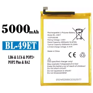 全新電池 BL-49ET 適用於 Tecno LB6 / LC6 / POP2+ / POP2 Plus /BA2