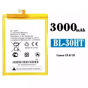 全新電池 BL-30HT 適用於 Tecno Camon C8