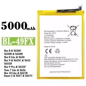 全新電池 BL-49FX 適用於 Infinix Hot 8 /Hot 8 Lite / Hot 9 / Hot 9 Pro  / Note 7 Lite / Hot 10 Lite / Smart 5